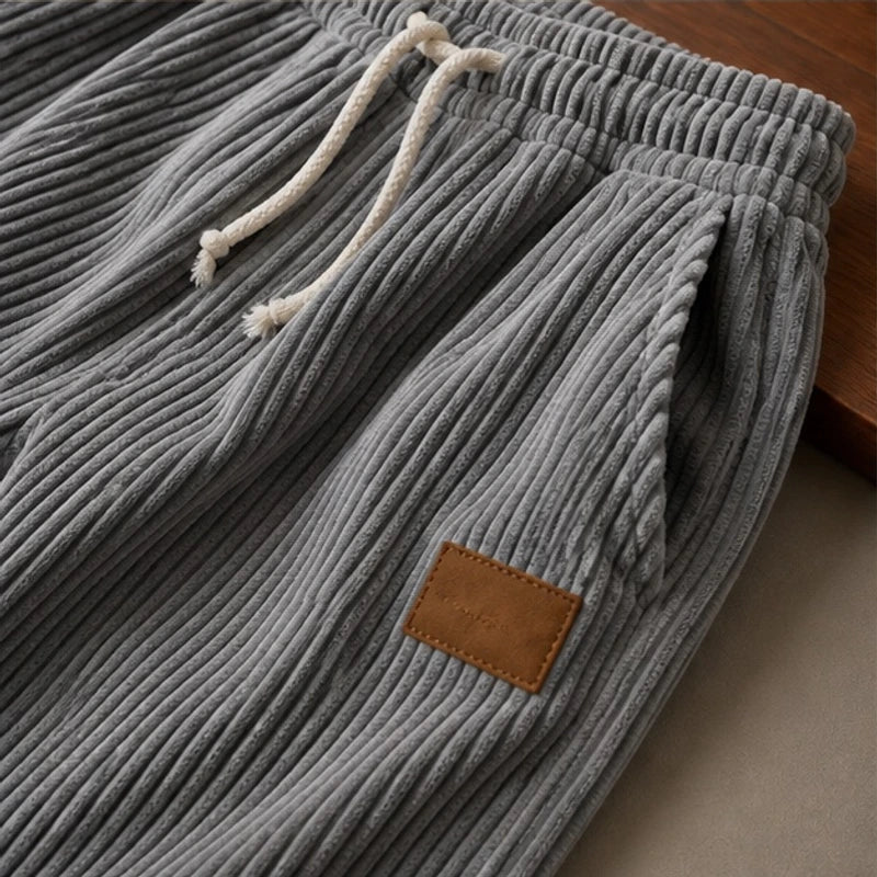 Tennyson Corduroy Jogger Pants - Gray - Clothing > Pants > Corduroy Jogger Pants - Brondals - Image 1