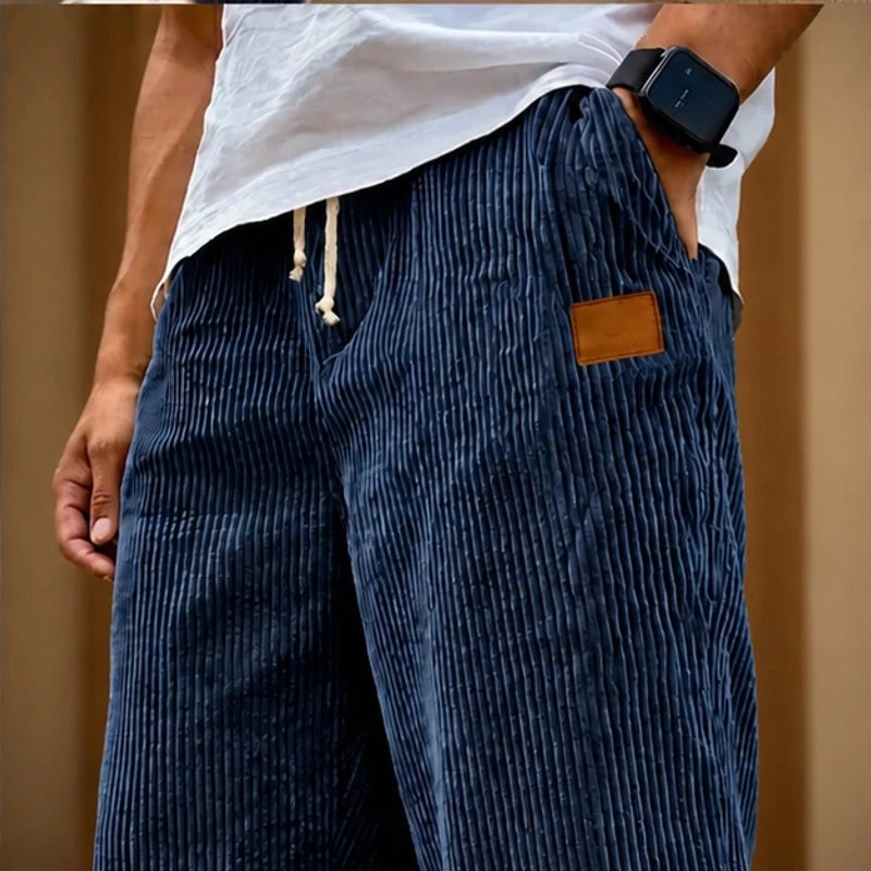 Tennyson Corduroy Jogger Pants - Dark Blue - jogger pants - Brondals - Image 4