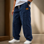 Tennyson Corduroy Jogger Pants - Dark Blue - Clothing > Pants > Corduroy Jogger Pants - Brondals - Image 1
