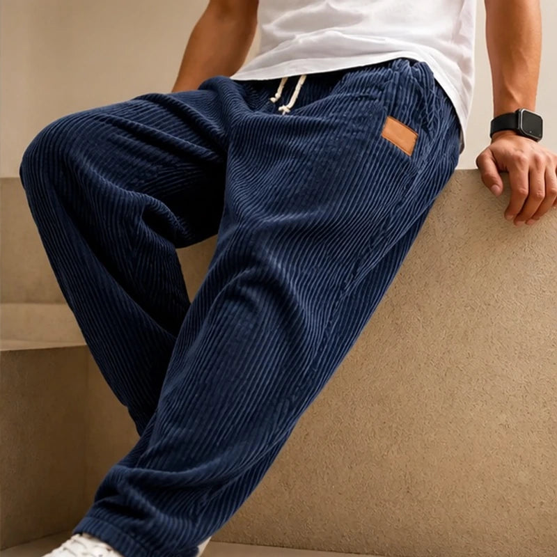Tennyson Corduroy Jogger Pants - Dark Blue - Clothing > Pants > Corduroy Jogger Pants - Brondals - Image 2