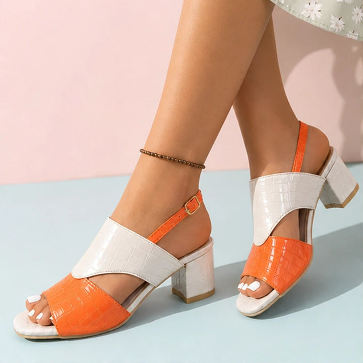 Tessa Colorblock Slingback Sandal - Orange - colorblock - Brondals - Image 5