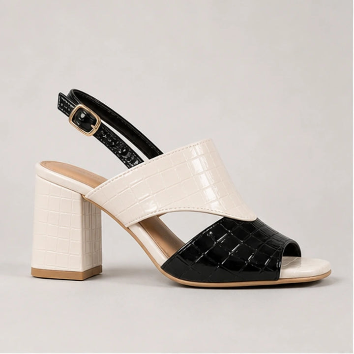 Tessa Colorblock Slingback Sandal - Black - Sandals - Brondals - Image 1