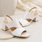 Tessa Colorblock Slingback Sandal - White - sandals - Brondals - Image 2