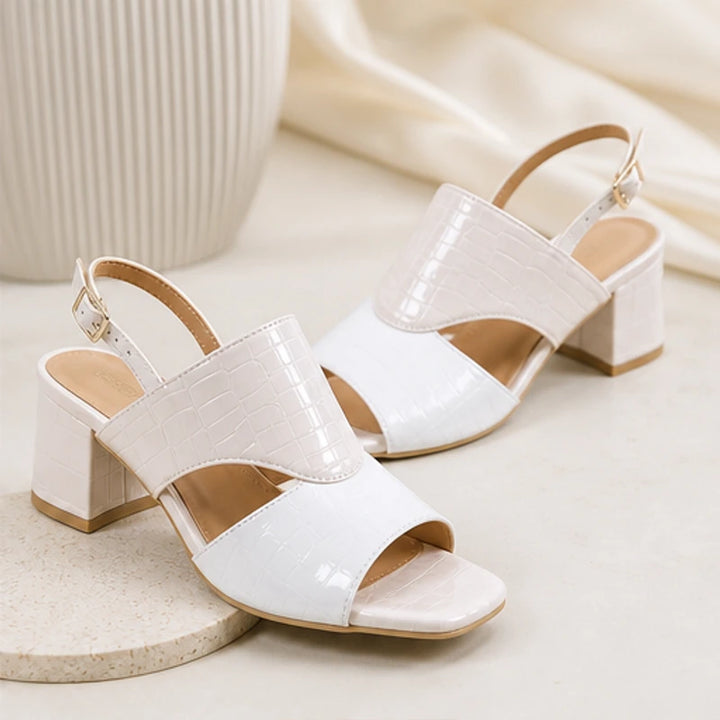 Tessa Colorblock Slingback Sandal - White - sandals - Brondals - Image 2