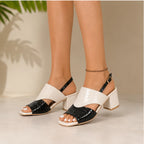 Tessa Colorblock Slingback Sandal - Black - vegan leather - Brondals - Image 7