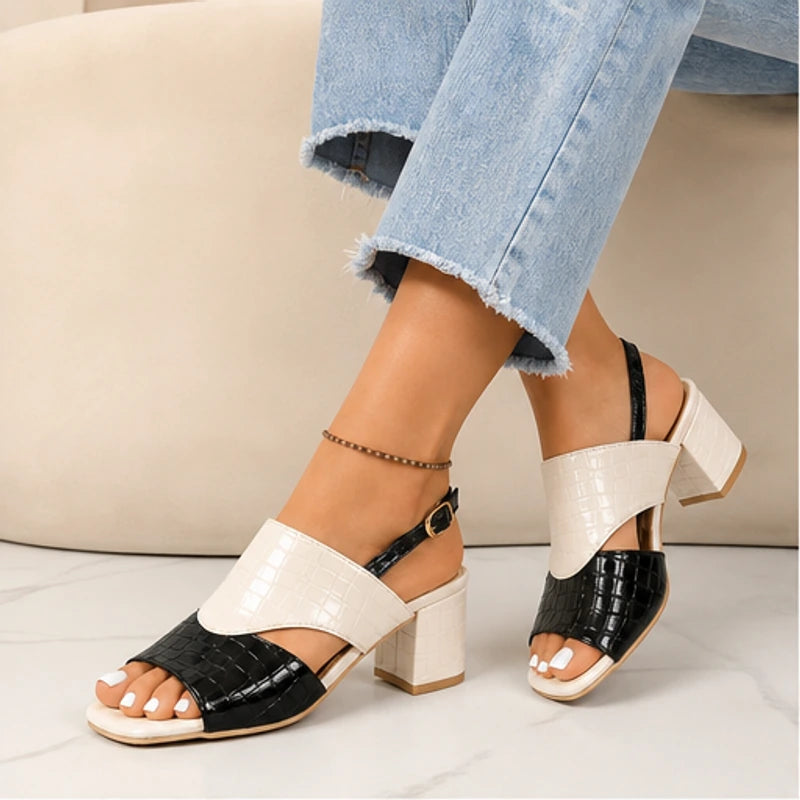 Tessa Colorblock Slingback Sandal - Black - colorblock - Brondals - Image 5