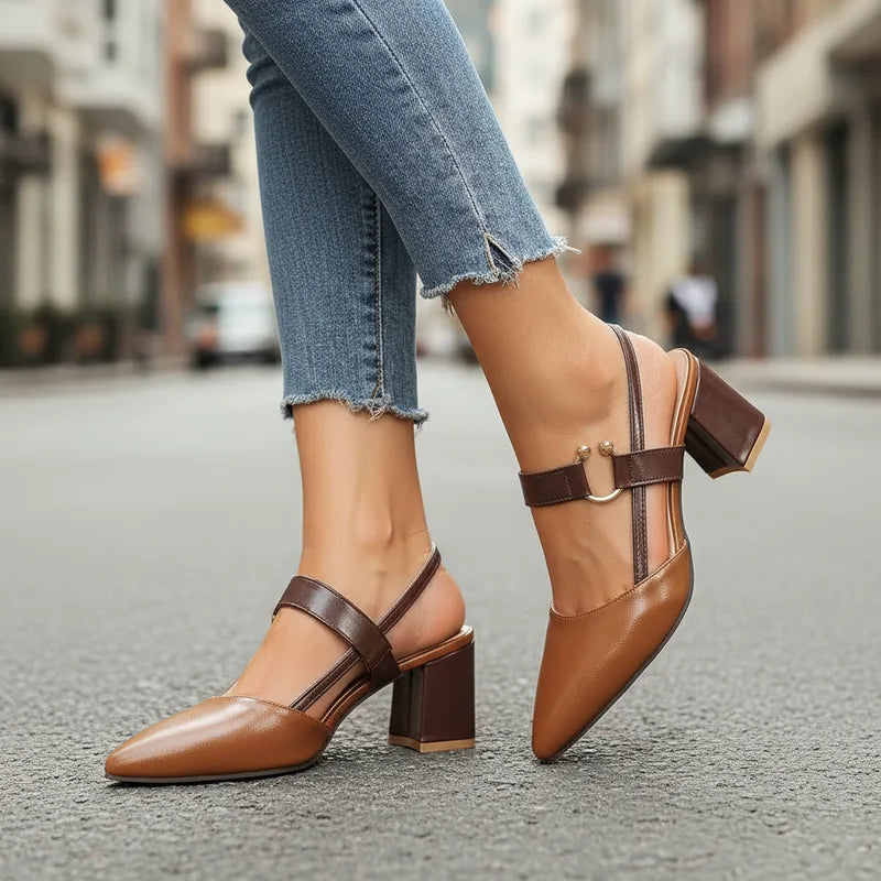 Tacones Cordelle con tira trasera