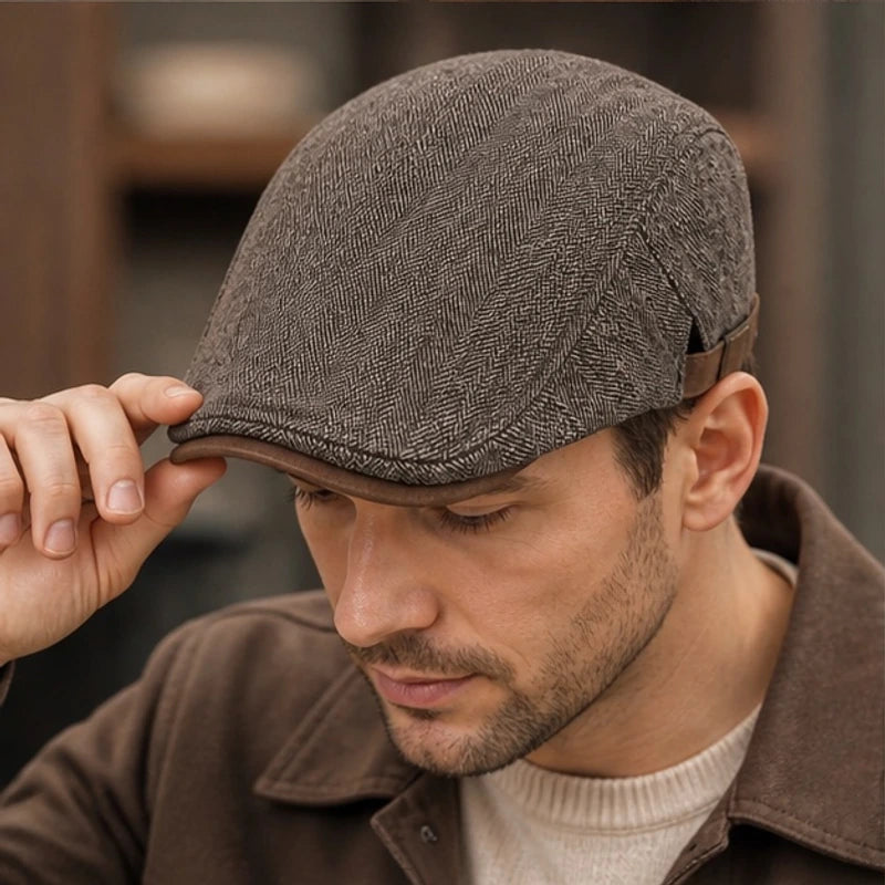 The Hartley Snap Cap - Brown - flat cap - Brondals - Image 3