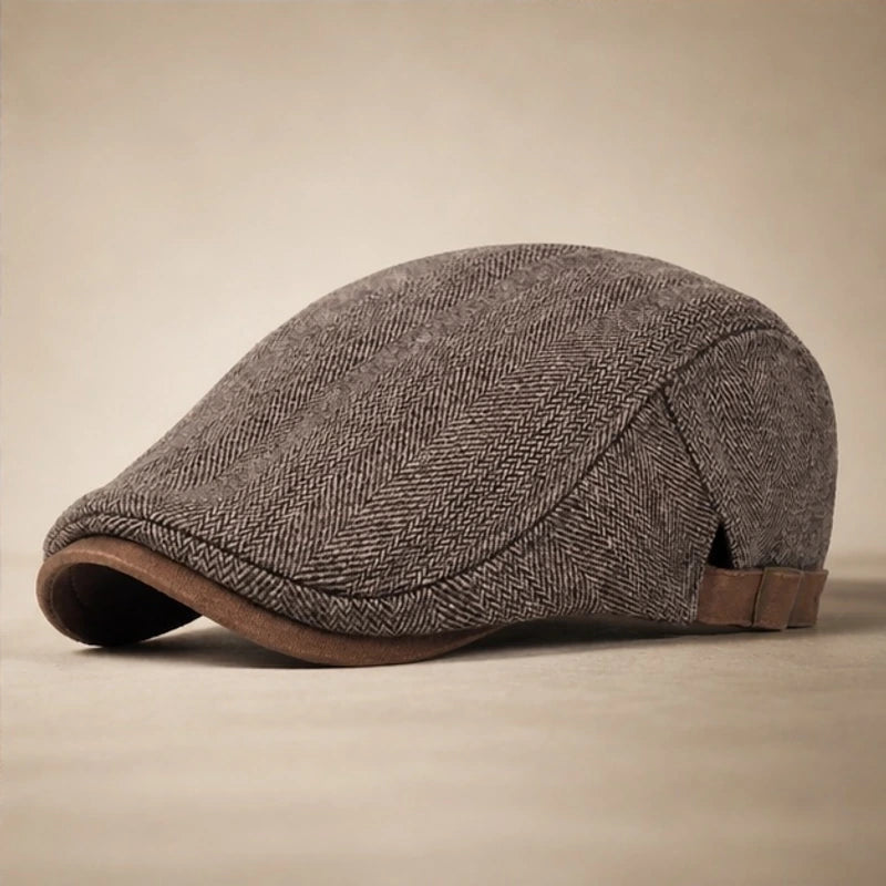 The Hartley Snap Cap - Brown - Accessories > Hats > Flat Caps - Brondals - Image 1