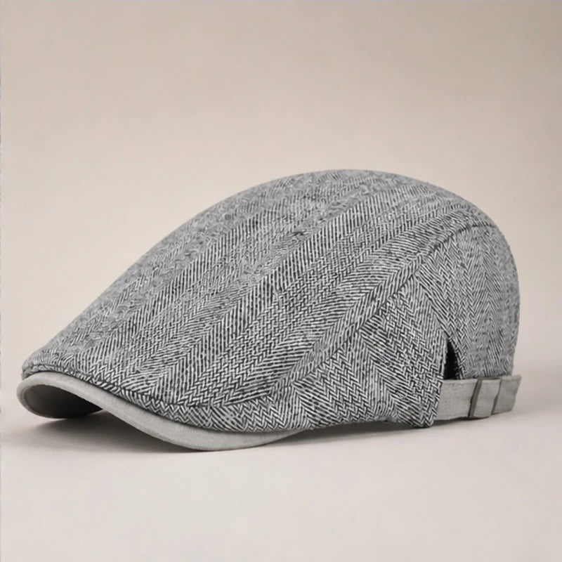 The Hartley Snap Cap - Gray - Accessories > Hats > Flat Caps - Brondals - Image 1