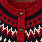 Theodora Women's Fair Isle Yoke Cardigan - Wine - relisted - Brondals - Image 4