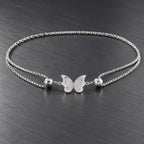Tilly Butterfly Double Box Chain Anklet - Silver - accessories - Brondals - Image 3