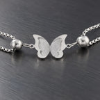 Tilly Butterfly Double Box Chain Anklet - Silver - jewelry - Brondals - Image 4
