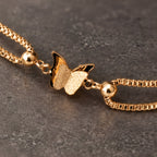 Tilly Butterfly Double Box Chain Anklet - Gold - jewelry - Brondals - Image 4
