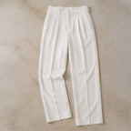 Tobias Tailored Pants - White - Men's Clothing > Pants > Tailored Wide-Leg Pants - Brondals - Image 1