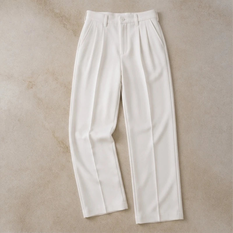 Tobias Tailored Pants - White - Men's Clothing > Pants > Tailored Wide-Leg Pants - Brondals - Image 1