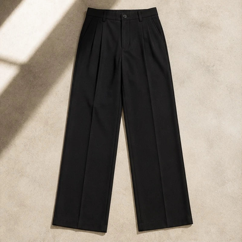 Tobias Tailored Pants - Black - Men's Clothing > Pants > Tailored Wide-Leg Pants - Brondals - Image 1