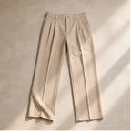 Tobias Tailored Pants - Cream - Men's Clothing > Pants > Tailored Wide-Leg Pants - Brondals - Image 1