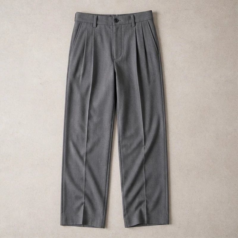 Tobias Tailored Pants - Gray - Men's Clothing > Pants > Tailored Wide-Leg Pants - Brondals - Image 1