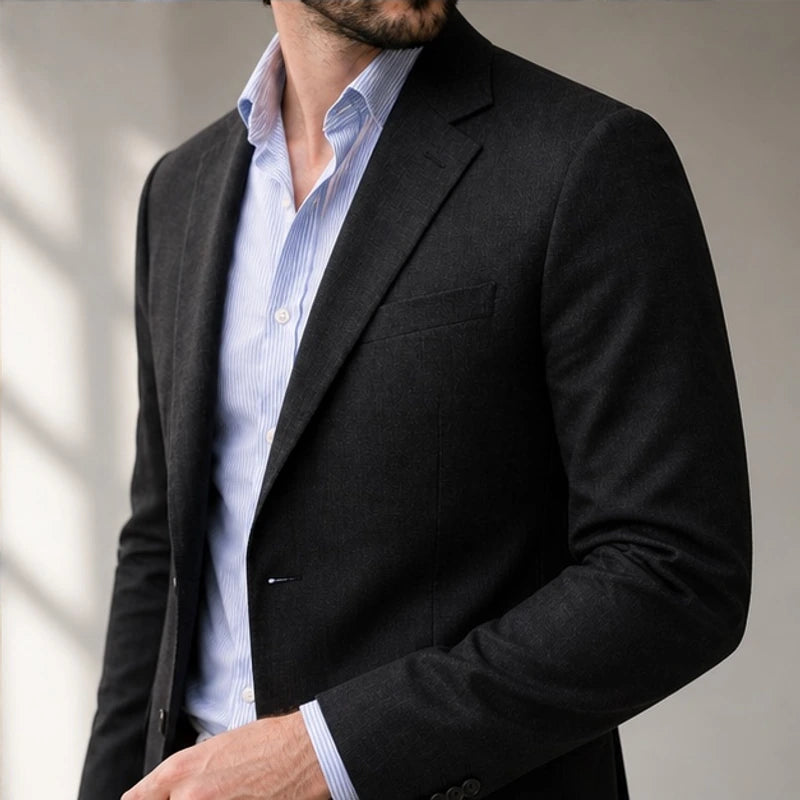 Travers Tailored Knit Blazer - Black - Department: Men - Brondals - Image 3