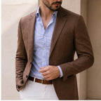 Travers Tailored Knit Blazer - Brown - Men's Clothing > Blazers > Knit Blazers - Brondals - Image 1