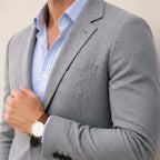 Travers Tailored Knit Blazer - Silver - Catalog Group: Clothing - Brondals - Image 2