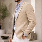 Travers Tailored Knit Blazer - Beige - Catalog Group: Clothing - Brondals - Image 2