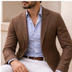 Travers Tailored Knit Blazer - Brown - Department: Men - Brondals - Image 3