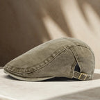 Tucker Cotton Flat Cap - Olive - Accessories > Hats > Flat Caps - Brondals - Image 1