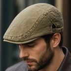Tucker Cotton Flat Cap - Olive - Accessories > Hats > Flat Caps - Brondals - Image 2