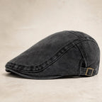Tucker Cotton Flat Cap - Black - Accessories > Hats > Flat Caps - Brondals - Image 1