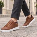 Ulric Leather Court Sneakers - Brown - Sneakers - Brondals - Image 2