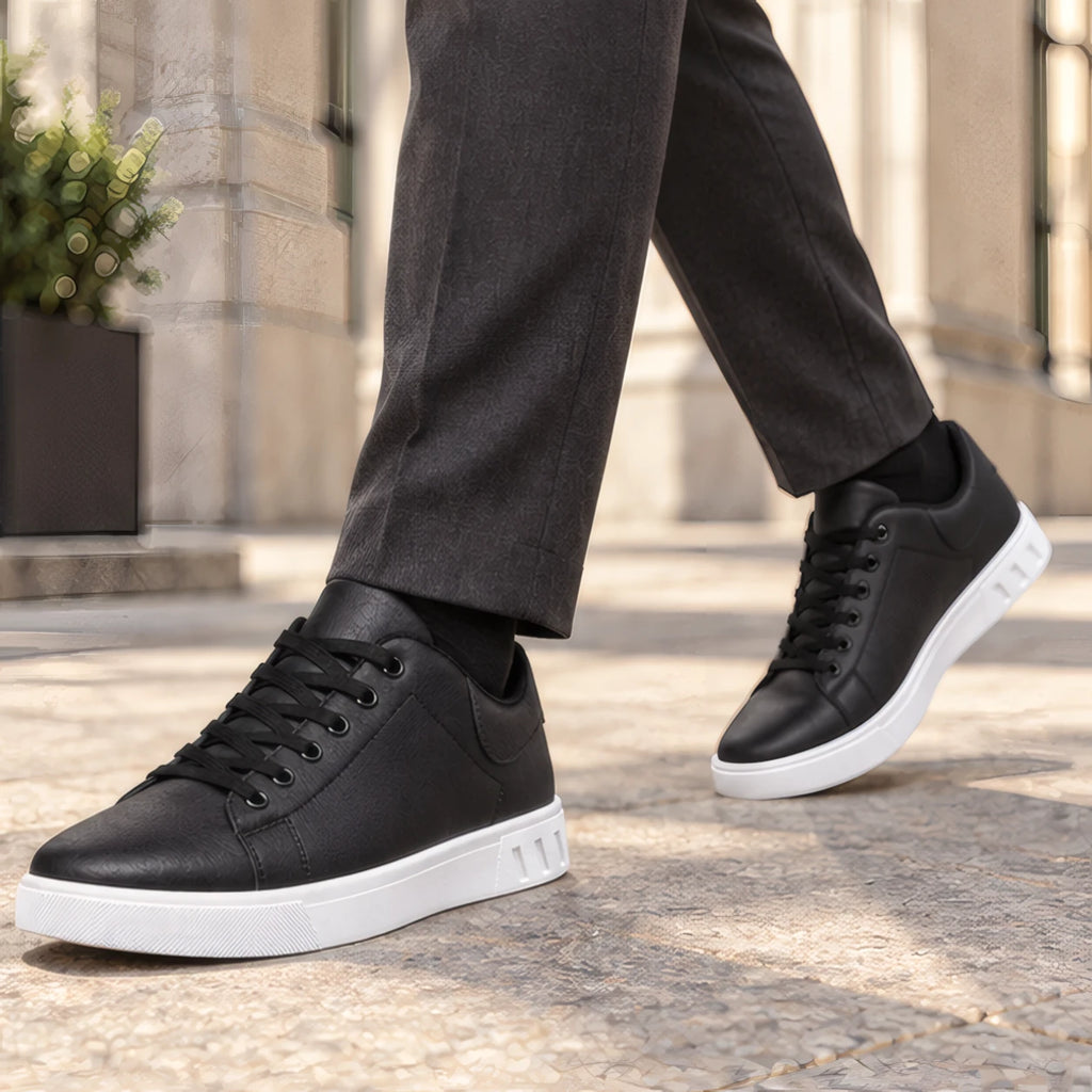 Ulric Leather Court Sneakers - Black - Sneakers - Brondals - Image 2
