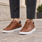 Ulric Leather Court Sneakers - Brown - Footwear > Sneakers > Low-Top Court Sneakers - Brondals - Image 1