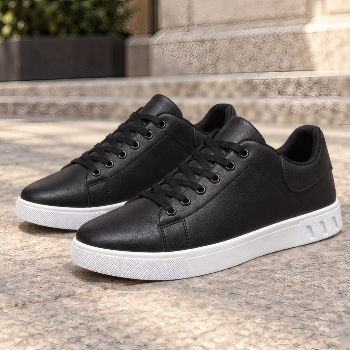 Ulric Leather Court Sneakers - Black - Footwear > Sneakers > Low-Top Court Sneakers - Brondals - Image 3