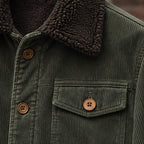 Valentin Men's Corduroy Sherpa Lined Jacket - Army green - male - Brondals - Image 3