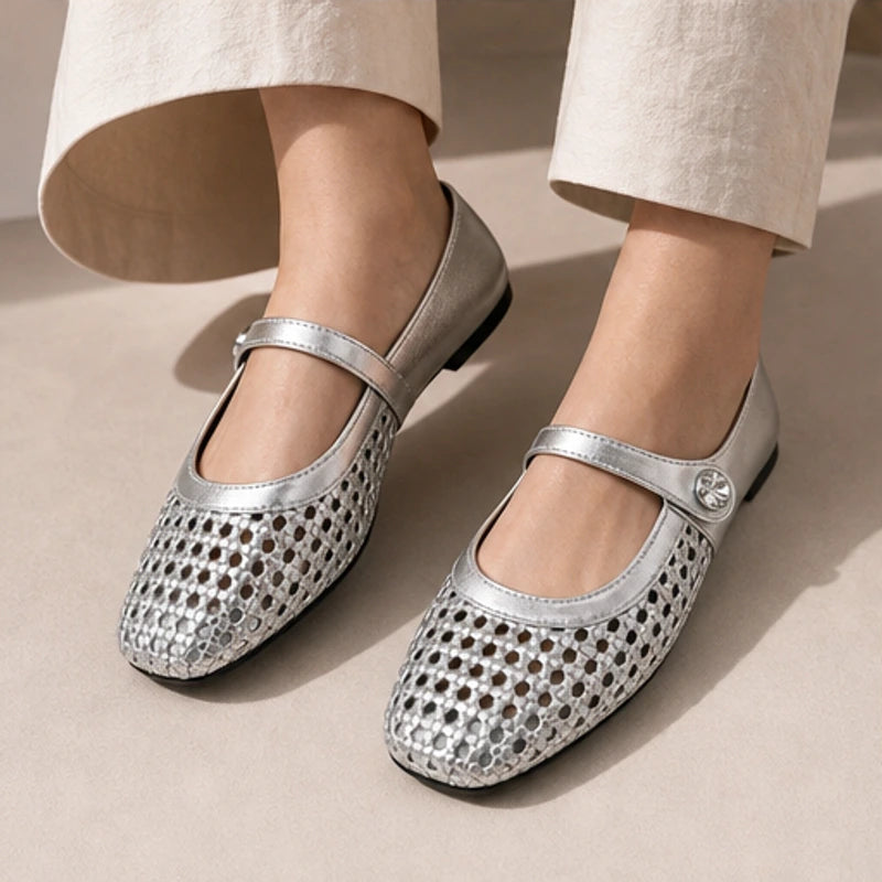 Valessa Orthopedic Mule Flats - Silver - orthopedic support - Brondals - Image 4