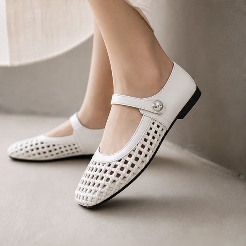 Valessa Orthopedic Mule Flats - White - orthopedic support - Brondals - Image 4