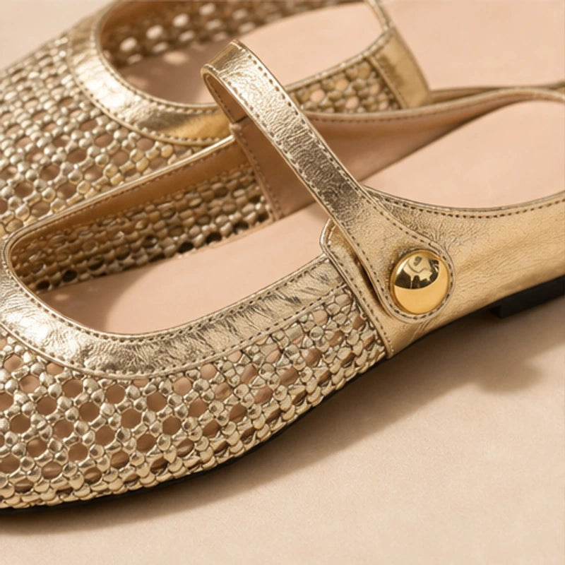 Valessa Orthopedic Mule Flats - Gold - women's flats - Brondals - Image 2