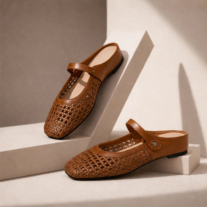 Valessa Orthopedic Mule Flats - Brown - Footwear > Flats > Mary Jane Mule Flats - Brondals - Image 1