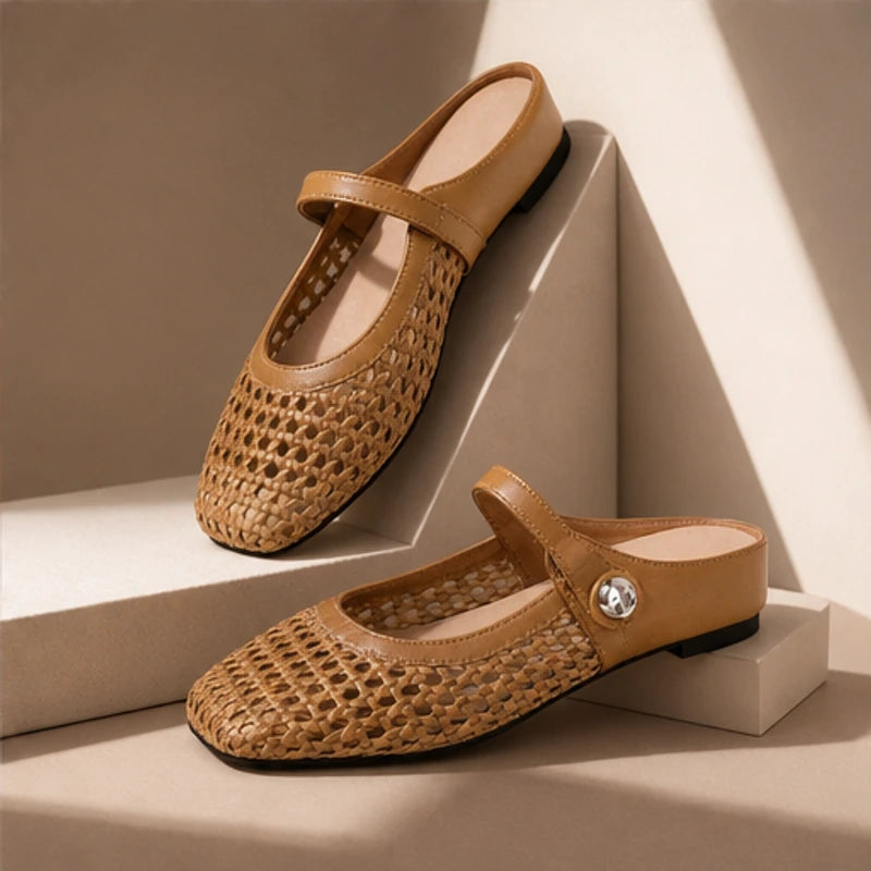 Valessa Orthopedic Mule Flats - Camel - Footwear > Flats > Mary Jane Mule Flats - Brondals - Image 1