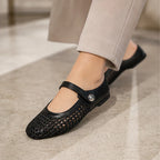 Valessa Orthopedic Mule Flats - Black - leather flats - Brondals - Image 3