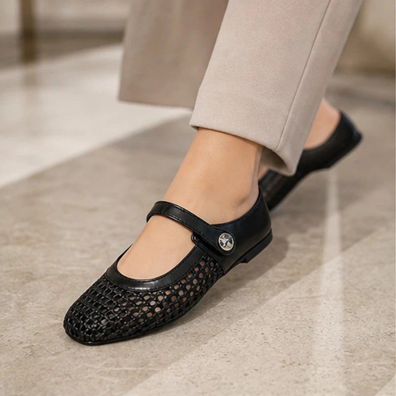 Valessa Orthopedic Mule Flats - Black - leather flats - Brondals - Image 3
