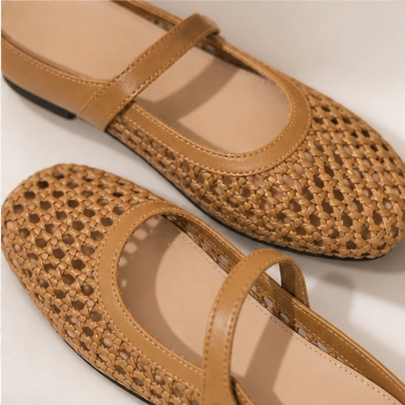 Valessa Orthopedic Mule Flats - Camel - leather flats - Brondals - Image 3