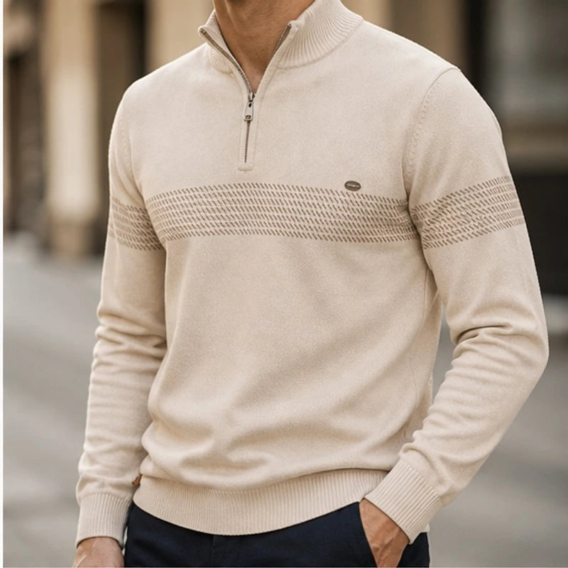 Vance Quarter Zip Sweater - Beige - Catalog Group: Clothing - Brondals - Image 2