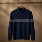 Vance Quarter Zip Sweater - Blue - Men's Clothing > Sweaters & Cardigans > Quarter-Zip Sweaters - Brondals - Image 1