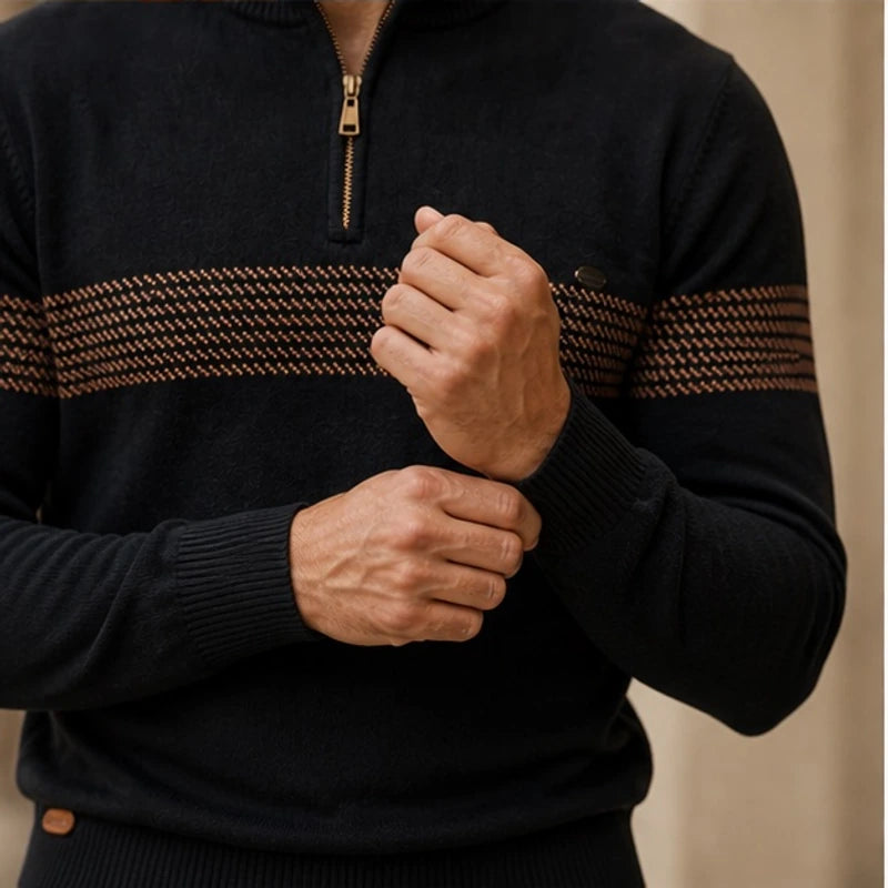 Vance Quarter Zip Sweater - Black - Department: Men - Brondals - Image 3