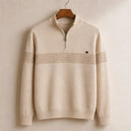 Vance Quarter Zip Sweater - Beige - Men's Clothing > Sweaters & Cardigans > Quarter-Zip Sweaters - Brondals - Image 1