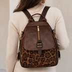 Vanessa Leopard Panel Leather Backpack - Jaguar - Knitwear - Brondals - Image 3