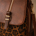 Vanessa Leopard Panel Leather Backpack - Lioness - Clothing - Brondals - Image 2